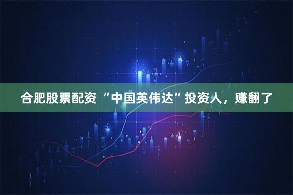合肥股票配资 “中国英伟达”投资人，赚翻了