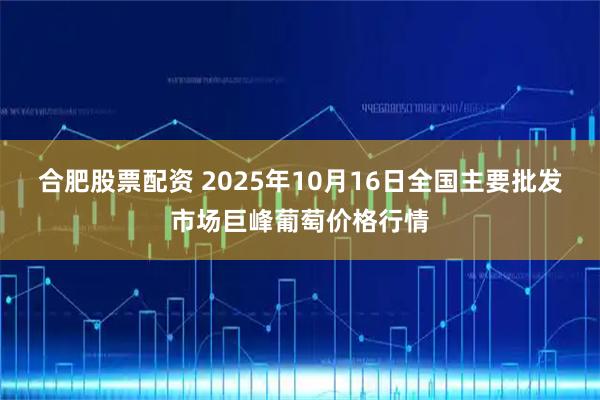 合肥股票配资 2025年10月16日全国主要批发市场巨峰葡萄价格行情